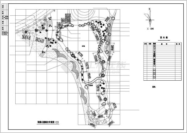 某公園全套設(shè)計規(guī)劃綠化CAD施工圖紙