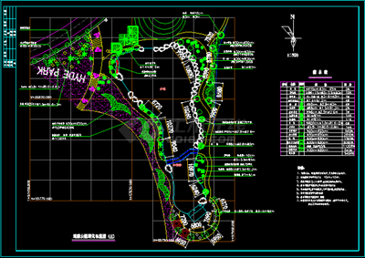 某公園全套設(shè)計(jì)cad規(guī)劃綠化施工方案圖紙
